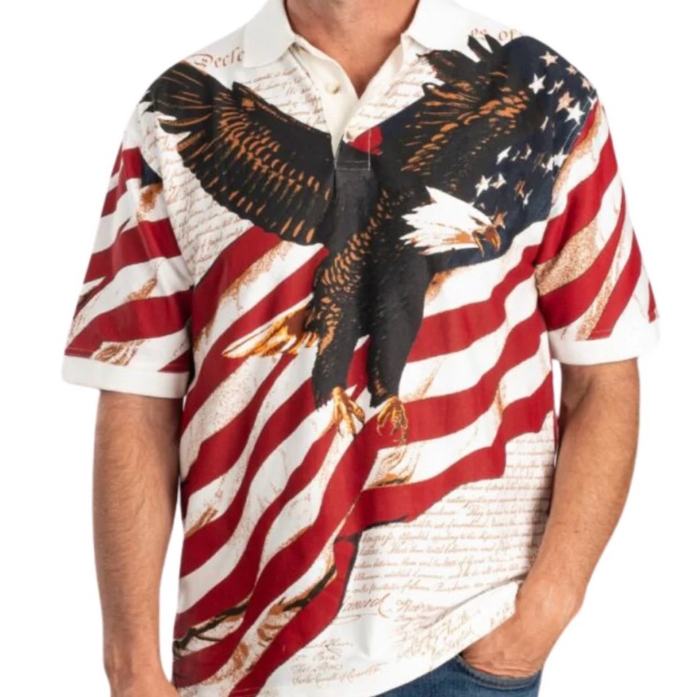 NWOT Cotton Traders Patriotic Polo Size 4X